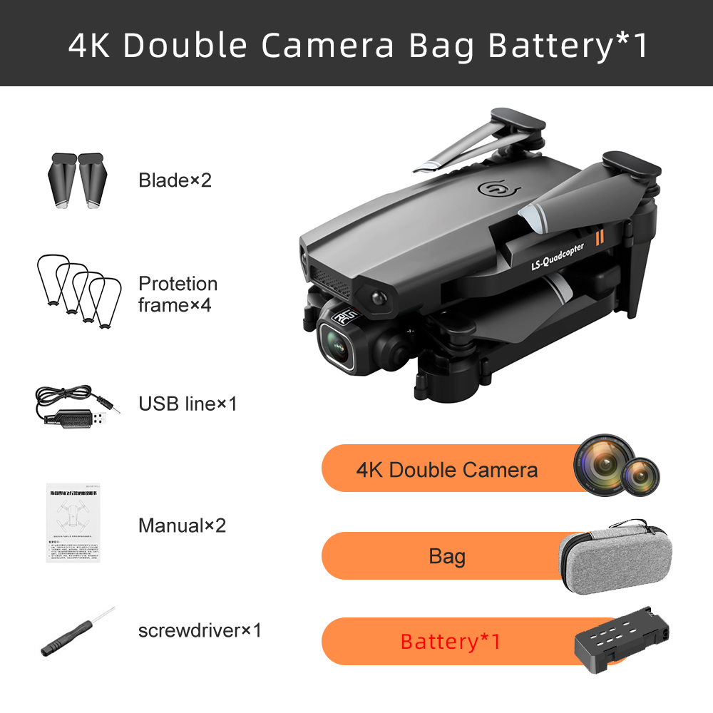 4KDualCameras1BMini   Drone   4K   Dron   Camera s   Quad copter   Toys   Fpv   Drone   With   C