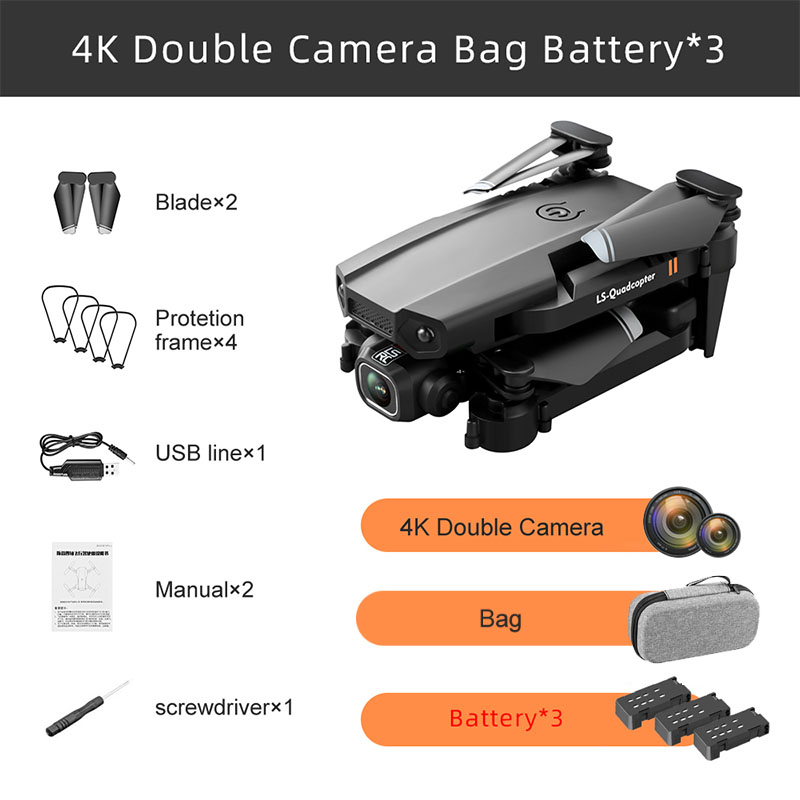 4KDualCameras3BMini   Drone   4K   Dron   Camera s   Quad copter   Toys   Fpv   Drone   With   C