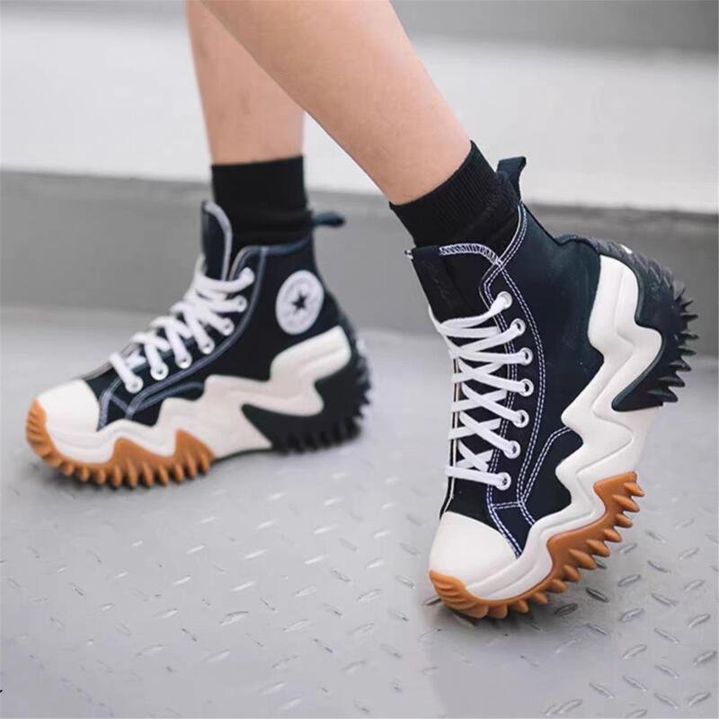 Run Star Motion 2.0 Platform Sole Future Radio Wave Black and White Thick-Soled Height-Increasing Shoes for Men and Women 171545C Run Star Motion 2.0 Platform Sole Future Radio Wave Black and White Thick-Soled Height-Increasing Shoes for Men and Women 171545C