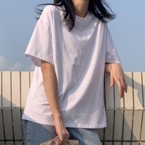 White t-shirt womens short-sleeved summer womens clothing pure cotton thin section loose womens clothing 2022 new short top summer