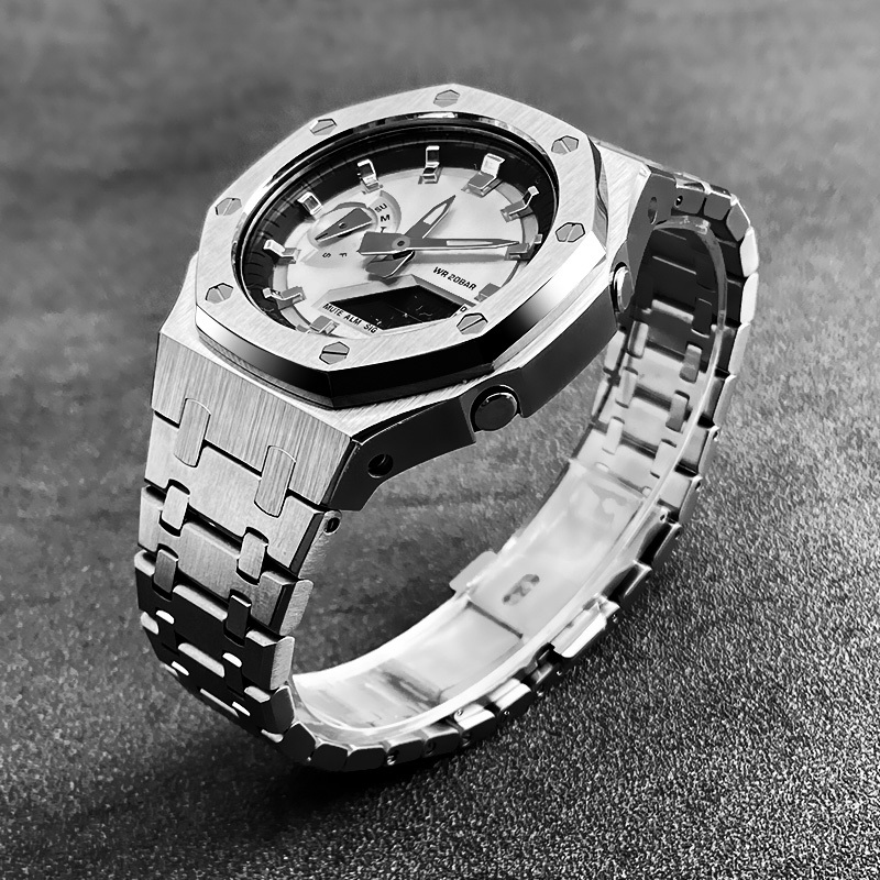 Gbm2100 Modified Watch Case Stainless Steel Strap Accessories Suitable for Ga2100/Gm2100/Gbm2100 Gbm2100 Modified Watch Case Stainless Steel Strap Accessories Suitable for Ga2100/Gm2100/Gbm2100