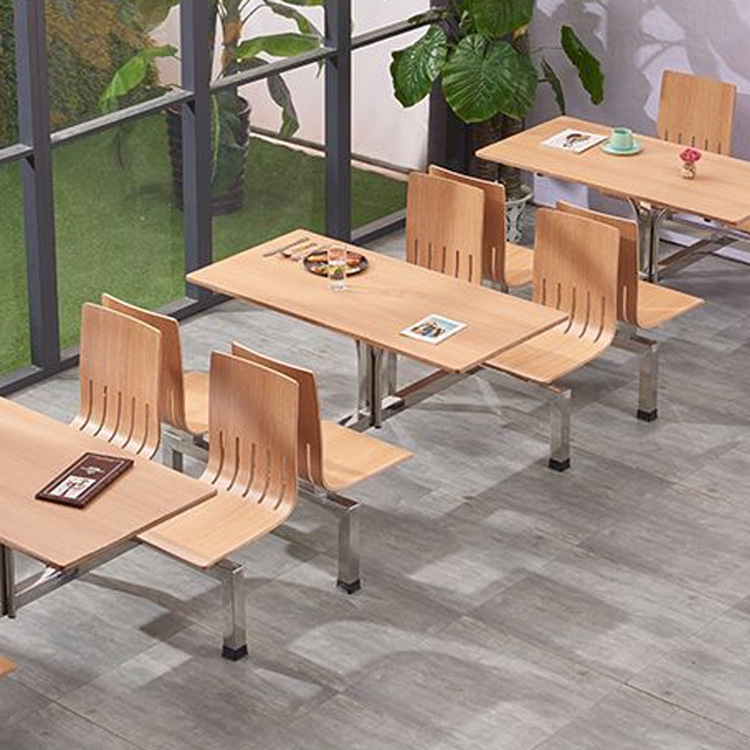 School Dining Hall Four Bits Conjoined Fast Food & Chairs Company Canteen Outdoor Restaurant Table And Chairs Combined Furniture-Taobao