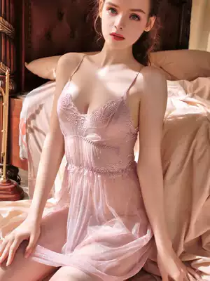 Sexy nightdress women's summer new extreme fun teasing suspender sling hot big size passion small chest pajamas