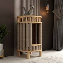Patented New arrival solid wood cat nest cat climbing rack space capsule small apartment does not occupy multi-layer cat House cat nest rack