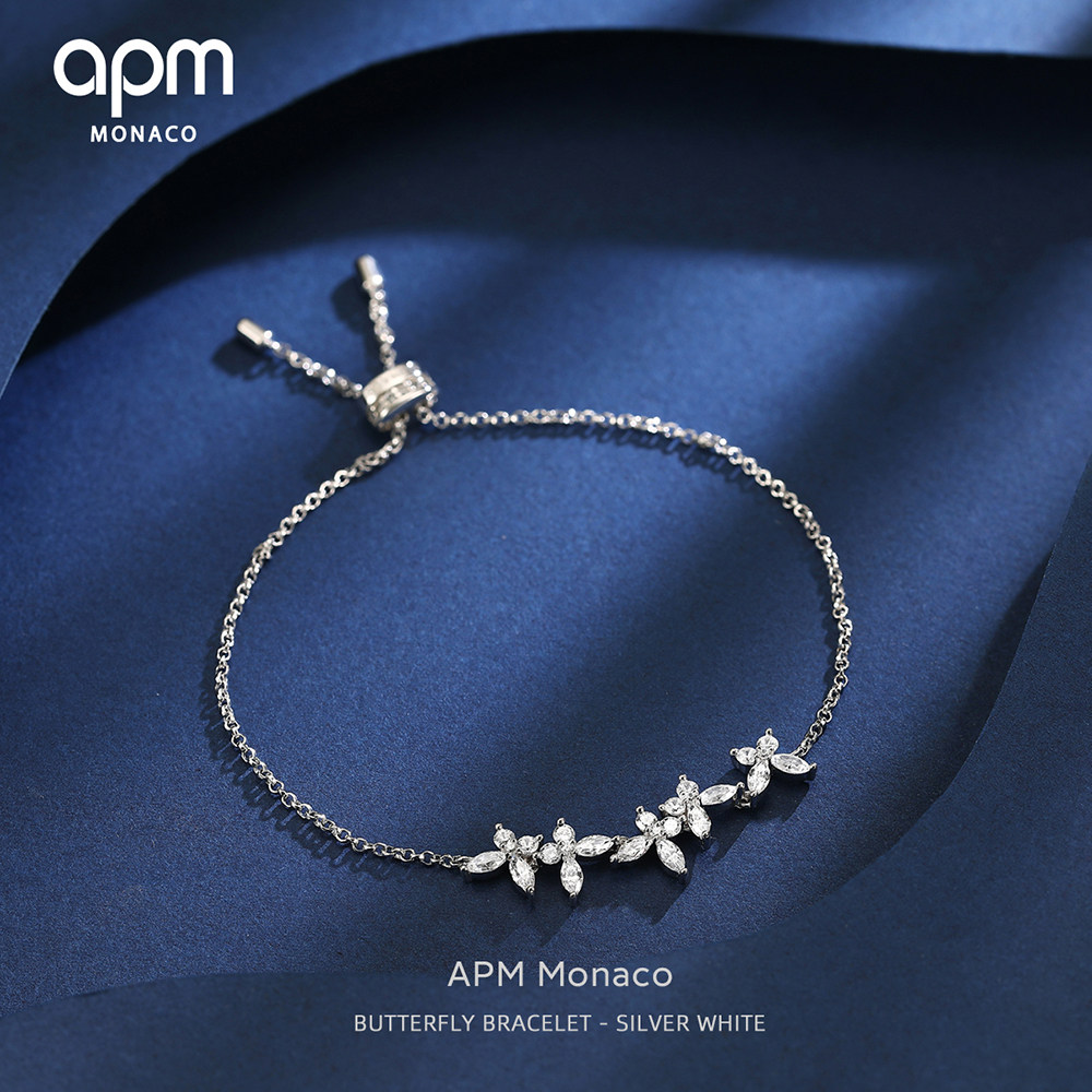 APM Monaco Butterfly Bracelet Girl 925 pure silver small crowdsourced Temperament Jewellery Bracelet New Year Gift Send Girlfriend-Taobao