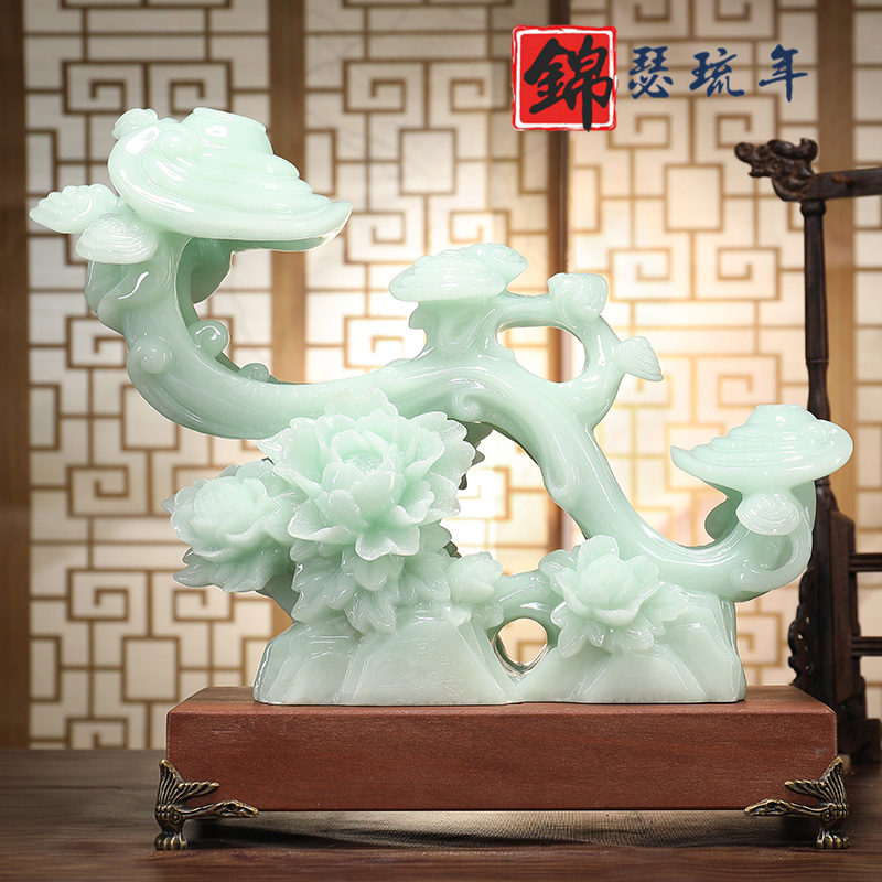 Yu Ruyi jade ornaments home accessories living room office wine cabinet entrance zhao cai housewarming opening gift gifts