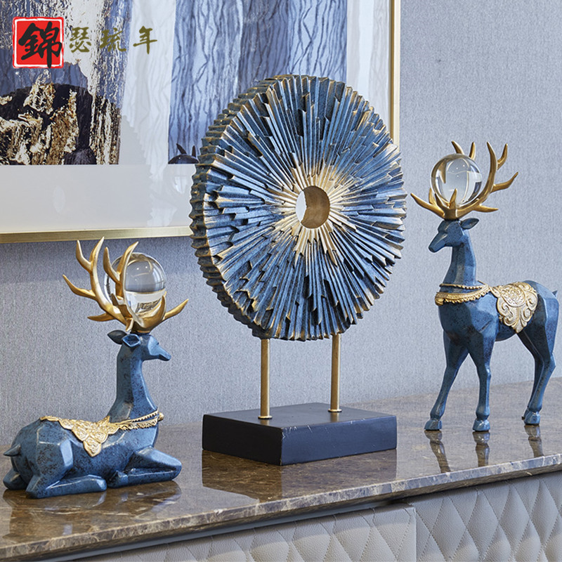 Nordic Deer Pendulum home Accessories European Style Living Room TV Cabinet Hyun Guan Wine Cabinet Adornment Minimalist Creativity Light Luxury