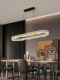 Italian-Style Light Luxury Restaurant Pendant Light, Minimalist Linear Design, 2025 New Model, Modern Bar Counter, High-End Dining Table Island Strip Light