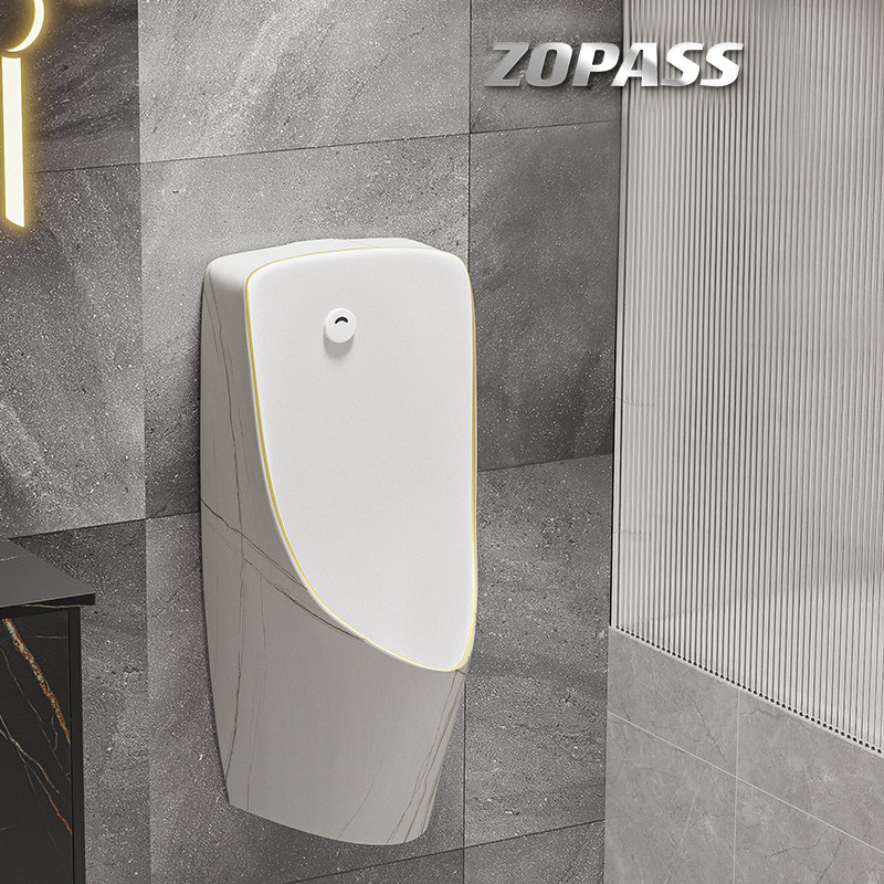 Black urinal wall-mounted sensor deodorant toilet Household men's one-piece automatic induction urinal