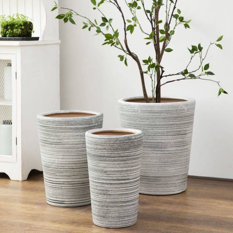 Flower pot ceramic large 30 or more flower pot extra large simple planting tree tiger Pilan floor living room courtyard large flower pot