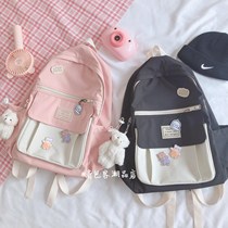 School bag female Korean version of high school students Japanese hipster Harajuku Joker shoulder bag large capacity junior high school students backpack