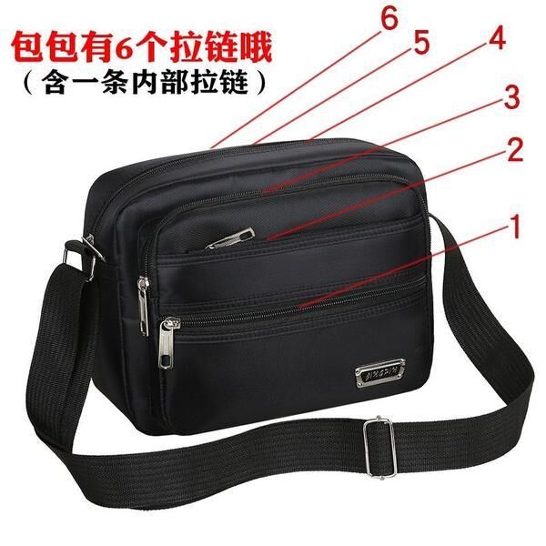 Casual Men's Bag Slanted Satchel Bag single shoulder bag Waterproof Nylon Cloth Satchel Bag Horizontal SILVER BAG BUSINESS BAG