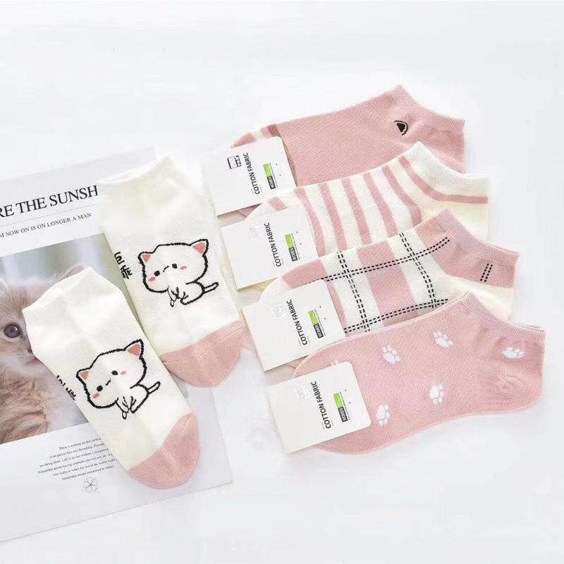Socks Child Tide Net Red overfire short cylinder Summer breathable shallow mouth thin Pure Cotton Socks Cute Day Ensemble Brief Socks