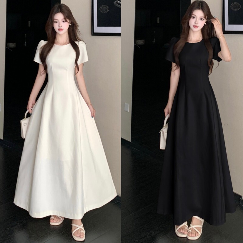 French-Style White Dress, Graduation Gown, Long Dress, Plus Size, Slightly Chubby, Summer Bachelor's Gown, Inner Wear, Coming-Of-Age Ceremony Dress for Women French-Style White Dress, Graduation Gown, Long Dress, Plus Size, Slightly Chubby, Summer Bachelor's Gown, Inner Wear, Coming-Of-Age Ceremony Dress for Women