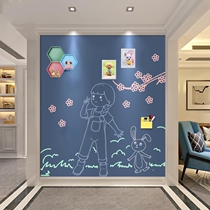 Building Blocks Wall Blackboard Wall Two-in-one Double Layer Magnetic Blackboard Sticker Home Magnetic Wall Sticked Autostick Wall Teacher Teaching