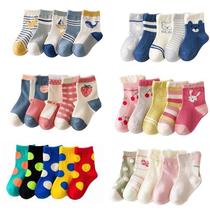 5 Pairs Cotton Kids Socks Warm Winter Socks For Baby Girls C