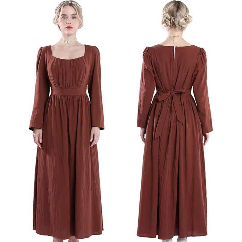 Women's Vintage Dress, Medieval Classic Victorian Dress, Long Dress, Regency Era