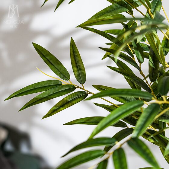 New Chinese-Style Artificial Bamboo Plant for Indoor Living Room Display, Fake Tree Greenery, Floor-Standing Potted Plant, Landscape Decoration Ornament