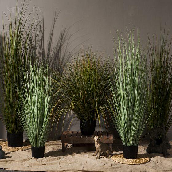 Artificial Green Plants, Reed Flowers, Foxtail Grass, Fake Trees, Floor-Standing Potted Plants, Living Room, Window Display, Clothing Store Decoration Ornaments