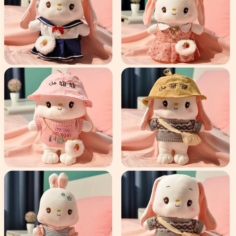 Groceries Little Rabbit Bud Puppet Princess Baby Girl Coeared Rabbit Doll Plush N Long Paparazzi children hold pillows to sleep