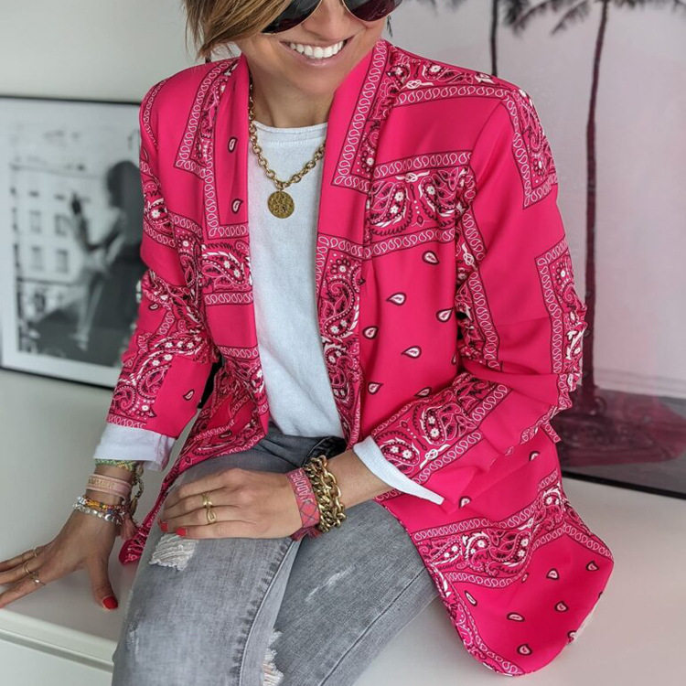 2021 Женская куртка с длинными рукавами в печеночном костюме 