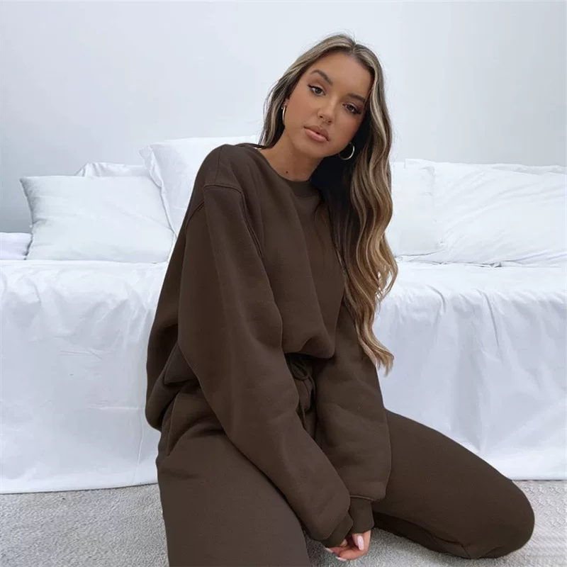 2023 Long pants women's casual long sleeper set