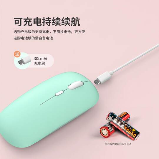 Bluetooth Mouse Wireless Bluetooth 2.4g Rechargeable and Portable Suitable for iPad Mobile Phones, Laptops and Gaming Mice