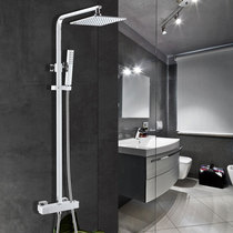  Bathroom simple shower Rain shower All copper household surface mounted hot and cold lifting bath shower head Bath flower sprinkler constant temperature