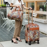 Багажная вместительная и большая тележка для школьников, 18 дюймов, ткань оксфорд, новая коллекция