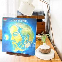 Iron combined black film rack desktop CD record rack can sing PRAJ2023 wooden folding LP display rack