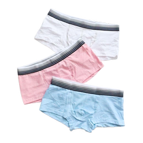 Designed contrasting belt mens boxer briefs niche comfortable low-waist sports underwear youth single-layer bag trousers