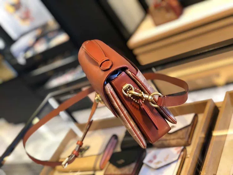 Подлинная покупка Coach Cassie Cassie Lao Hua Tie Bing Тело Тело Тело Рукави Tide Tide
