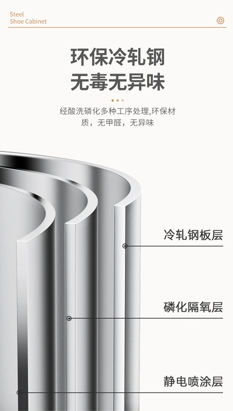 Tủ giày nhập bằng thép mới sức chứa lớn, nhiều tầng, cửa lớn, tủ đựng đồ chống nắng ban công trong nhà ngoài trời