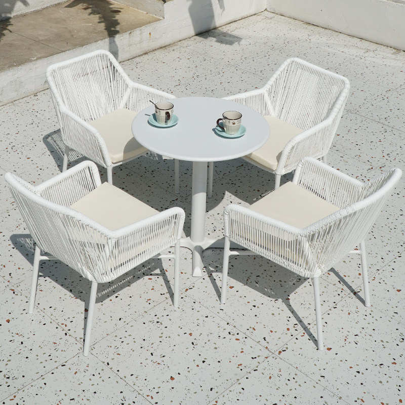 Outdoor Table And Chairs White Rattan Chair Patio Balcony Folk Hotel Net Red Outdoor Waterproof Swing Balcony Leisure Table And Chairs Umbrella