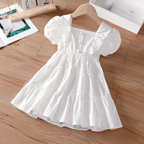 Barabara girls dress summer thin 2022 new childrens dress girl in summer white dress children collect
