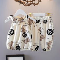 Barabara girls suit summer dress 2022 new Yang Summer Childrens Clothes Network red childrens clothes two pieces