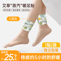 Herbal Sanyinjiao Mugwort Foot Warming Patch Portable Moxibustion Artifact Moxibustion Patch Warming Palace Patch Sleep Aid Steam Hot Compress Warming Patch