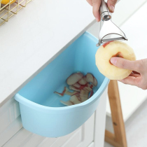 Hanging kitchen trash can Household hanging cabinet door wall-mounted desktop storage box classification garbage rack storage bucket