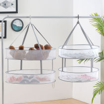 Drying basket drying net drying net Clothes tiled net pocket household drying socks artifact sweater drying rack