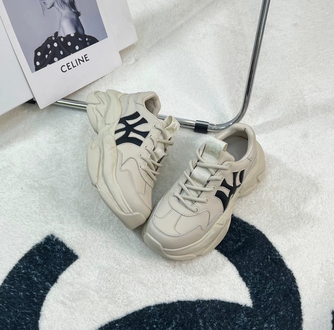 Новые корейские Yankees NY daddy shoes с толстой подошвой, унисекс для мужчин и женщин, студенты, универсальные кроссовки для спорта и повседневной носки