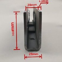 Track base accessories steel channel escalator handle modern hotel slot support plate frameless glass handrail