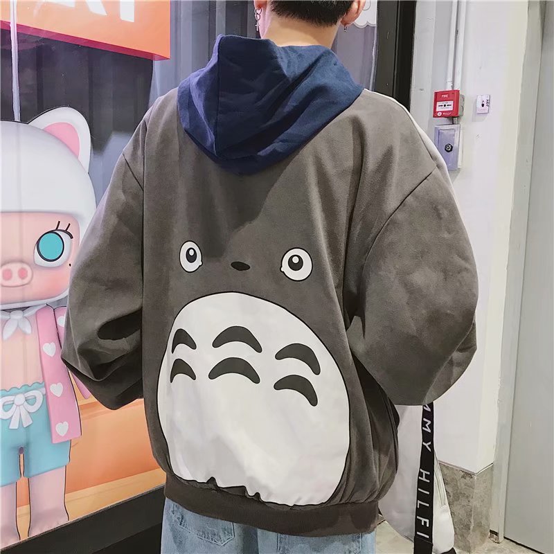 Mùa thu và mùa đông gió trùm đầu Áo thun in hình áo len lỏng lẻo nam và nữ cổng gió ulzzang những người yêu thích áo khoác hoodie nỉ