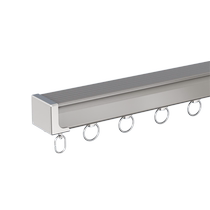 Extra thick aluminum alloy curtain track hook-type pulley rail slide rail side-mounted top-mounted double-track silent slide curve