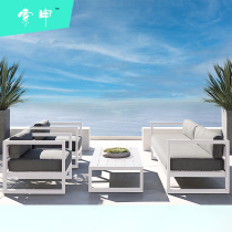 Outdoor Sofa Patio Fujii Chair Sun Light Room Outdoor Waterproof Sunscreen Aluminum Alloy Sofa Chair Industrial Wind Iron Art Nordic