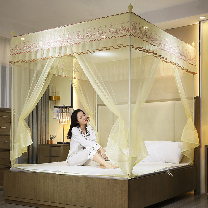 Mosquito net household 2021 new bed-type zipper children's anti-fall 1 5x1 9m bed 150x190 back to the bottom