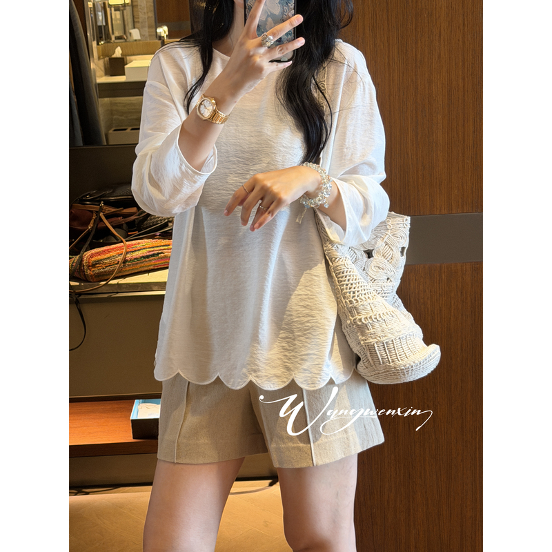 Wang Wenxin Loves the "Flowers in Bloom" S Piece! Italian Lace White Shirt! Keep It for Myself, Top Wang Wenxin Loves the "Flowers in Bloom" S Piece! Italian Lace White Shirt! Keep It for Myself, Top
