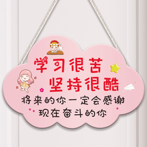 Childrens inspirational learning listing little princess room Bedroom decoration door number Cute home pendant custom creativity