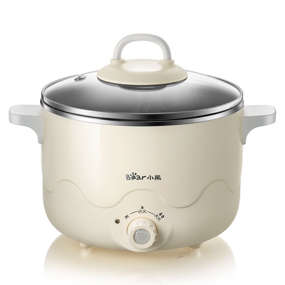 Bear electric pot Multi-function household small portable student dormitory small hot pot electric frying and cooking all-in-one pot