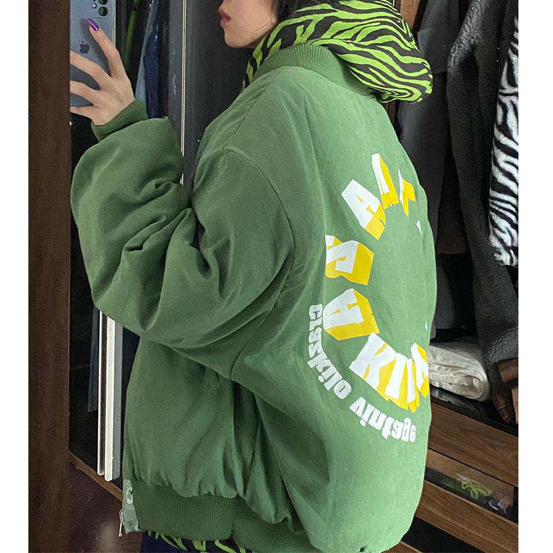 Bread clothing female 2021 winter new Korean students wear cotton-padded jacket coat baseball suit oversize cotton-padded jacket