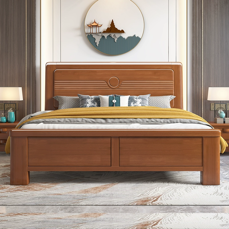 Năm món đồ nội thất nhà kiểu Trung Quốc trọn bộ kết hợp tủ quần áo kết hợp phòng ngủ đồ nội thất gỗ bộ nguyên khối kết hợp bộ giường ngủ - Bộ đồ nội thất